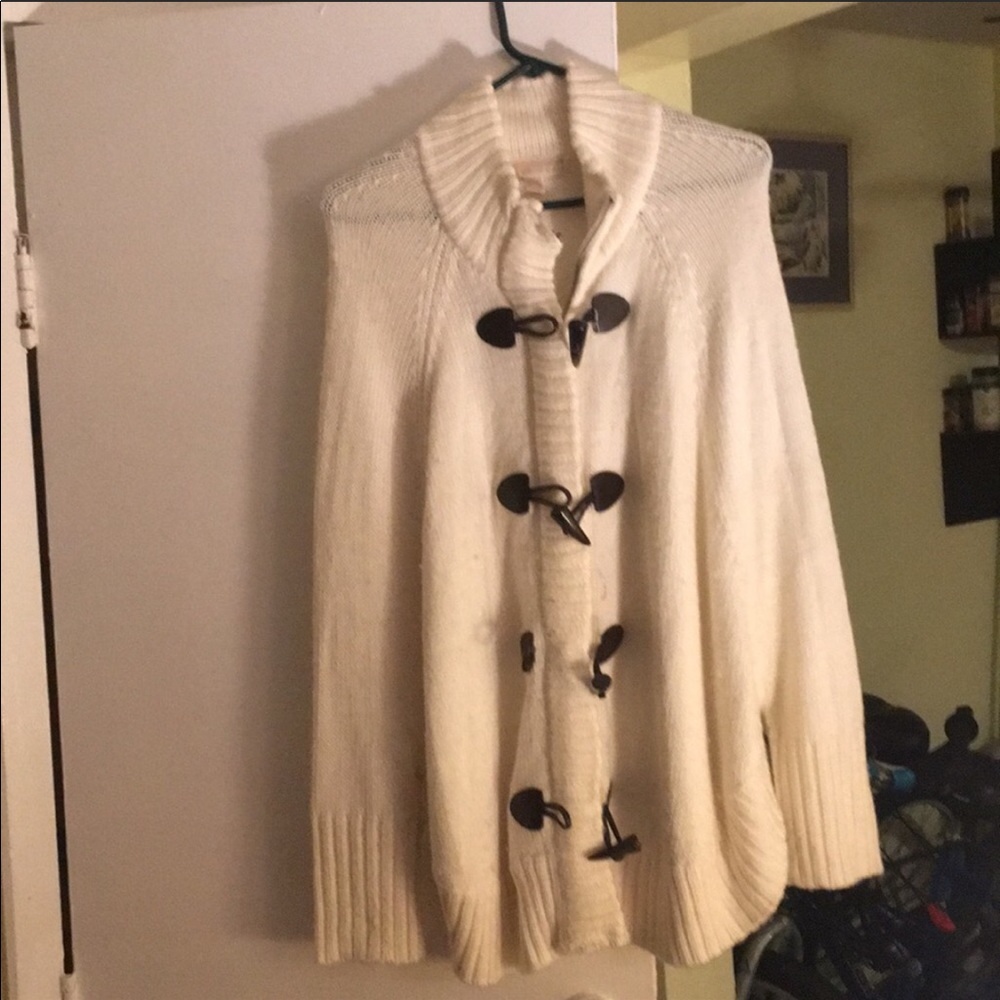 Wool Michael Kors Toggle Poncho